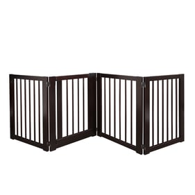 Casual Home Espresso Free Standing Pet Gate