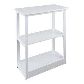 Casual Home Adams White 3 Shelves Bookcase