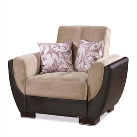 Casamode Ottomanson Armada Air Beige Convertible Storage Armchair