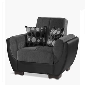 Casamode Ottomanson Armada Air Grey Convertible Storage Armchair