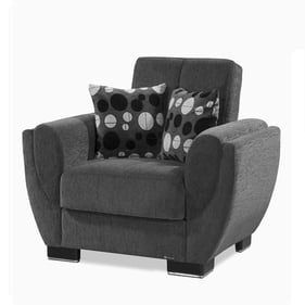 Casamode Ottomanson Armada Air Grey Convertible Armchair with Storage