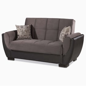 Casamode Ottomanson Armada Air Brown Convertible Storage Loveseat