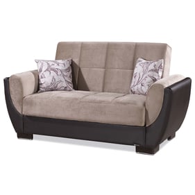 Casamode Ottomanson Armada Air Beige Convertible Storage Loveseat