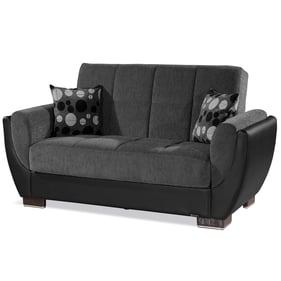 Casamode Ottomanson Armada Air Grey Convertible Storage Loveseat