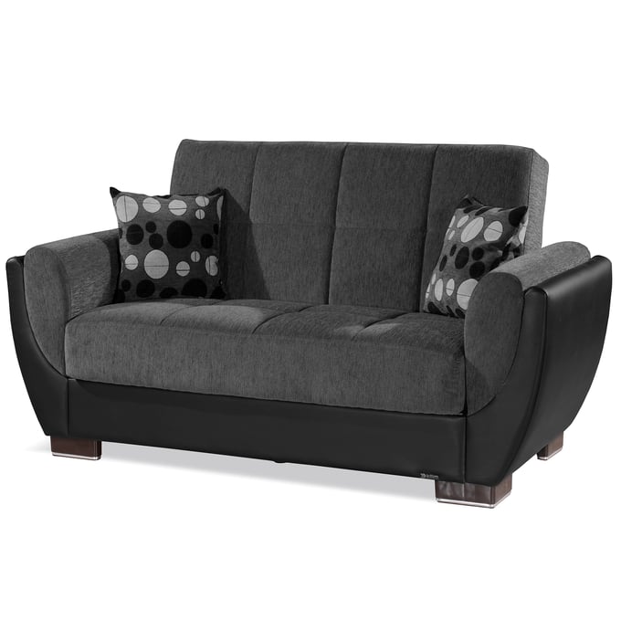 Casamode Ottomanson Armada Air Grey Convertible Storage Loveseat CMD-AIR-LS-118