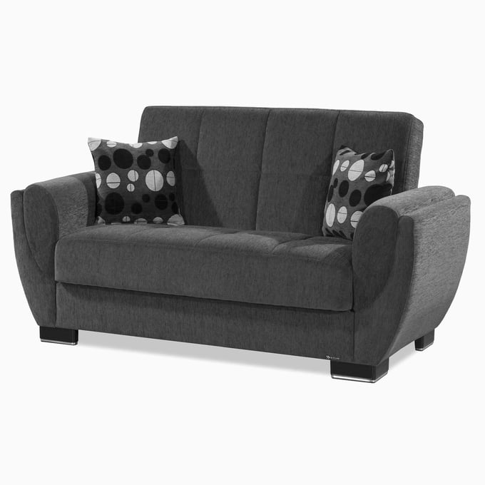 Casamode Ottomanson Armada Air Grey Convertible Loveseat with Storage CMD-AIR-LS-119