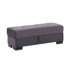 Casamode Armada Air Grey Microfiber Ottoman With Storage