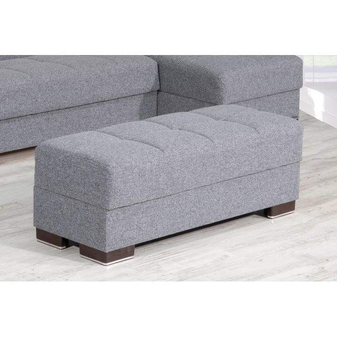 Casamode Ottomanson Armada Air Grey Storage Ottoman CMD-AIR-O-113