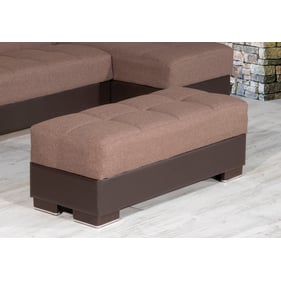 Casamode Ottomanson Armada Air Brown Fabric Storage Ottoman