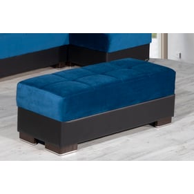 Casamode Ottomanson Armada Air Turquoise Black Ottoman with Storage