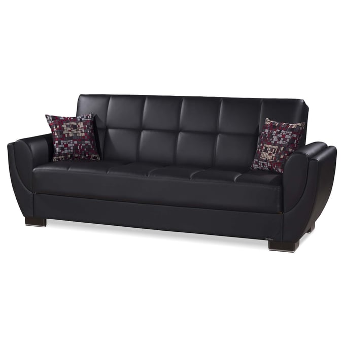 Casamode Ottomanson Armada Air Black PU Convertible Storage Sofabed CMD-AIR-SB-115-PU