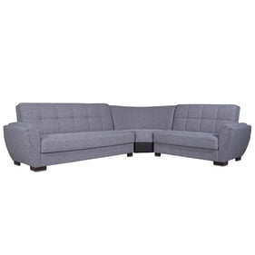 Casamode Ottomanson Armada Air Grey Convertible Storage Sectional