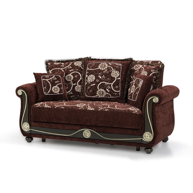 Casamode Ottomanson Americana Brown Convertible Storage Loveseat CMD-AMR-BN-LS