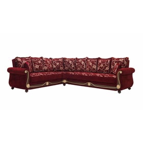 Casamode Ottomanson Americana Burgundy Convertible Storage Sectional