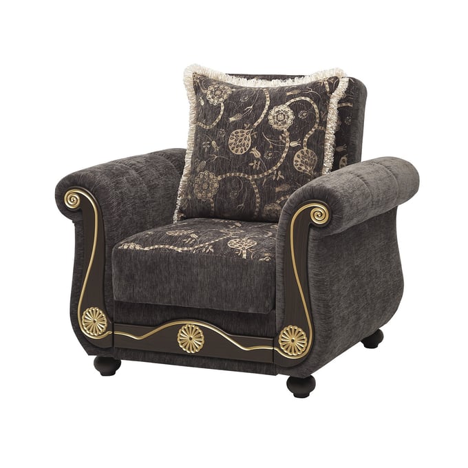 Casamode Ottomanson Americana Grey Convertible Storage Armchair CMD-AMR-GY-AC