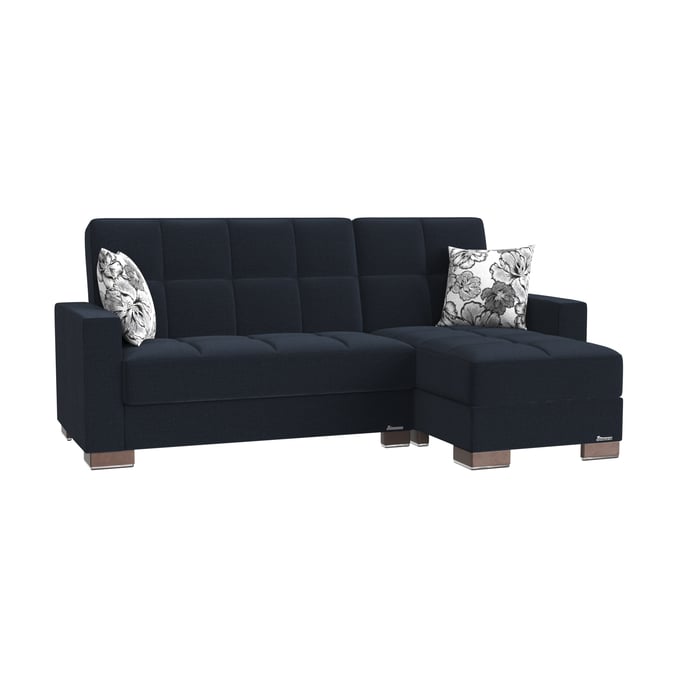 Casamode Ottomanson Armada Dark Blue Convertible Chaise Storage Lounge CMD-ARM-CL-11