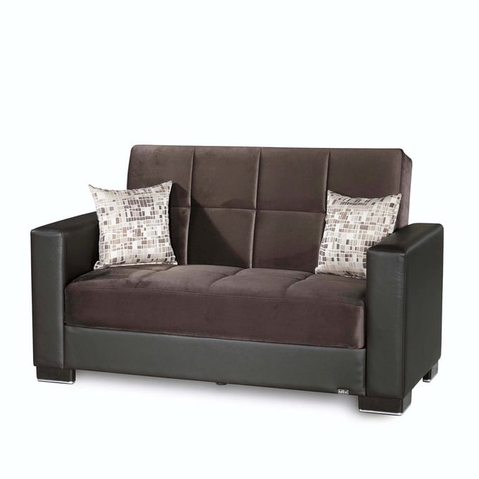 Casamode Ottomanson Armada Brown Storage Convertible Loveseat CMD-ARM-LS-7