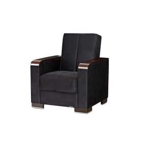 Casamode Armada X Black Microfiber Storage Armchair