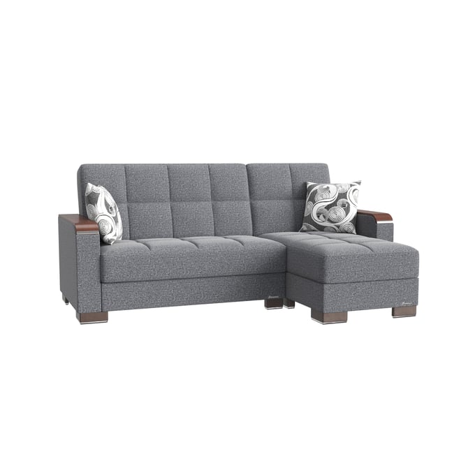 Casamode Armada X Gray Black Storage Chaise Lounge CMD-ARM-W-CL-305