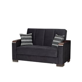 Casamode Ottomanson Armada X Black Convertible Storage Loveseat