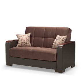 Casamode Armada X Brown Microfiber Storage Loveseat