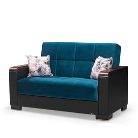 Casamode Ottomanson Armada X Turquoise Convertible Storage Loveseat