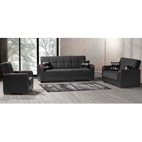 Casamode Ottomanson Armada X Grey Black 3pc Living Room Set