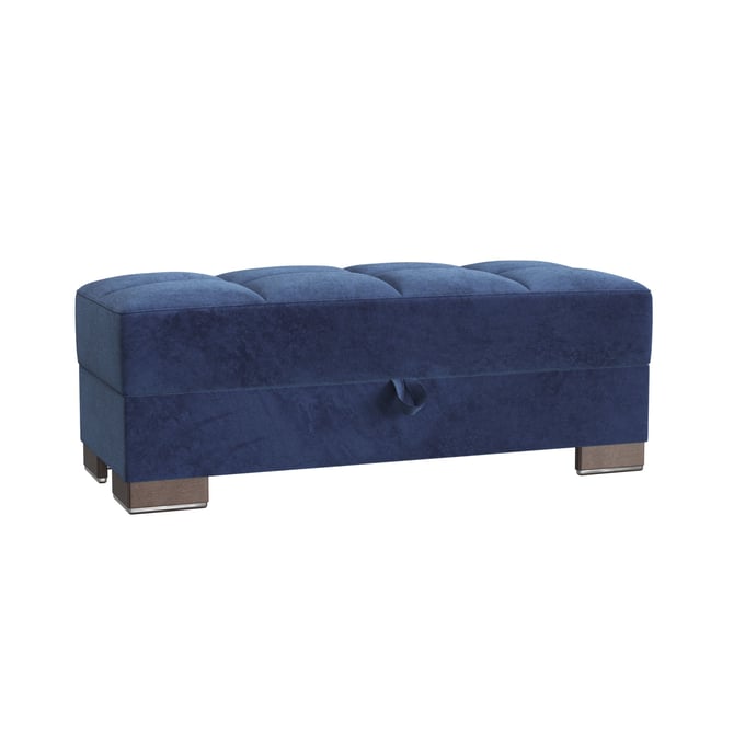 Casamode Ottomanson Armada X Blue Microfiber Convertible Storage Ottoman CMD-ARM-W-O-304