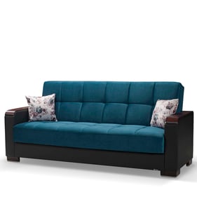 Casamode Ottomanson Armada X Turquoise Storage Convertible Sofabed