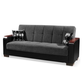 Casamode Ottomanson Armada X Grey Black Convertible Storage Sofabed