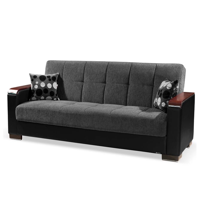 Casamode Ottomanson Armada X Grey Black Convertible Storage Sofabed CMD-ARM-W-SB-318