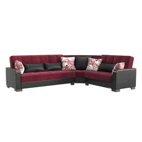 Casamode Ottomanson Armada X Burgundy Storage Convertible Sectional