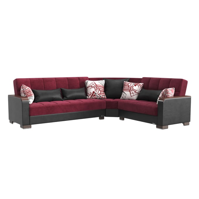 Casamode Ottomanson Armada X Burgundy Storage Convertible Sectional CMD-ARM-W-SEC-310