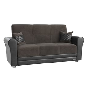 Casamode Ottomanson Avalon Grey Convertible Loveseat with Storage