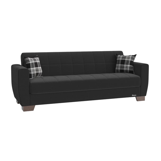 Casamode Ottomanson Barato Black Convertible Sofabed with Storage CMD-BAR-FBLK-SB