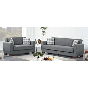 Casamode Ottomanson Barato Grey 2pc Living Room Set