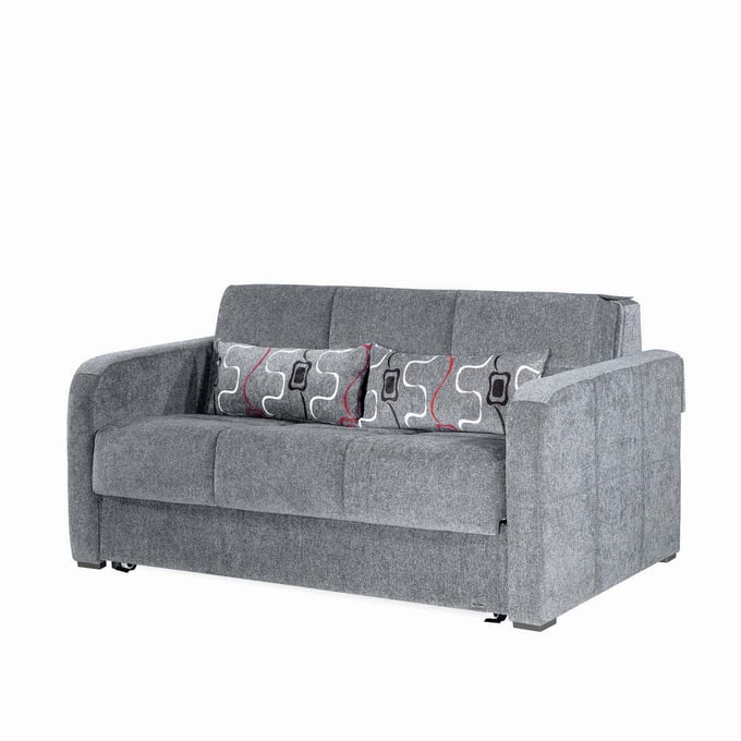 Casamode Ottomanson Ferra Fashion Grey Convertible Storage Loveseat CMD-FER-LS-GY