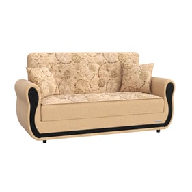 Casamode Ottomanson Havana Beige Convertible Loveseat with Storage