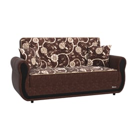 Casamode Ottomanson Havana Brown Convertible Loveseat with Storage