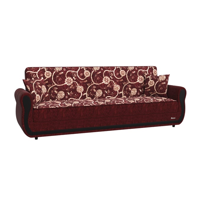 Casamode Ottomanson Havana Burgundy Convertible Sofabed with Storage CMD-HVN-BUR-SB