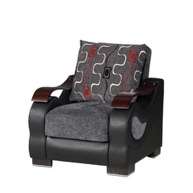 Casamode Ottomanson Metroplex Grey Convertible Armchair with Storage