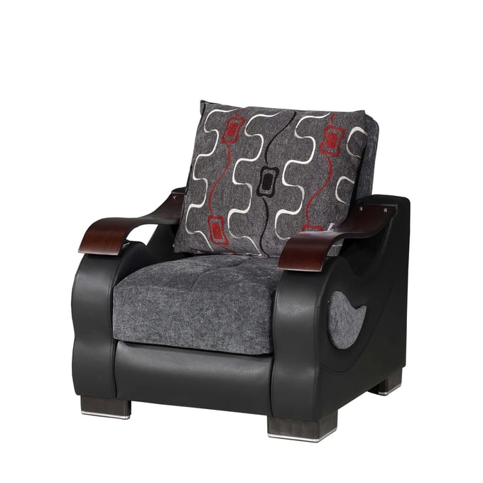 Casamode Ottomanson Metroplex Grey Convertible Armchair with Storage CMD-MET-AC-CGY