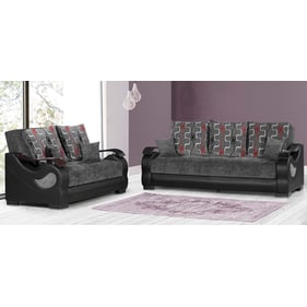 Casamode Ottomanson Metroplex Grey 2pc Living Room Set