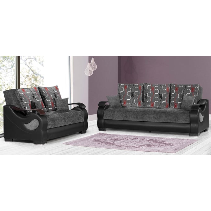 Casamode Ottomanson Metroplex Grey 2pc Living Room Set CMD-METROPLEX-GRY-LR-S1