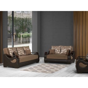 Casamode Ottomanson Metroplex Brown 3pc Living Room Set