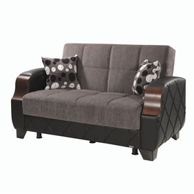 Casamode Ottomanson Molina Grey Convertible Loveseat with Storage