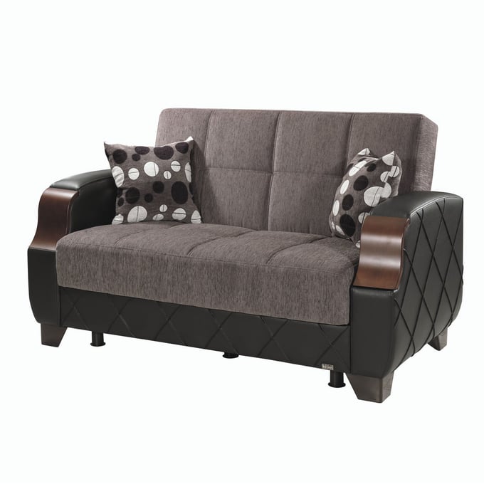 Casamode Ottomanson Molina Grey Convertible Loveseat with Storage CMD-MOL-LS-GY