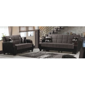 Casamode Ottomanson Molina Grey 2pc Living Room Set