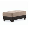 Ottomanson Molina Collection Upholstered Convertible Ottoman with Storage, Brown