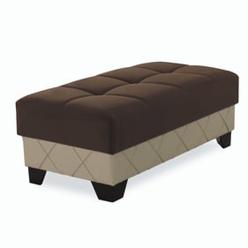 Casamode Ottomanson Molina Dark Brown Convertible Storage Ottoman